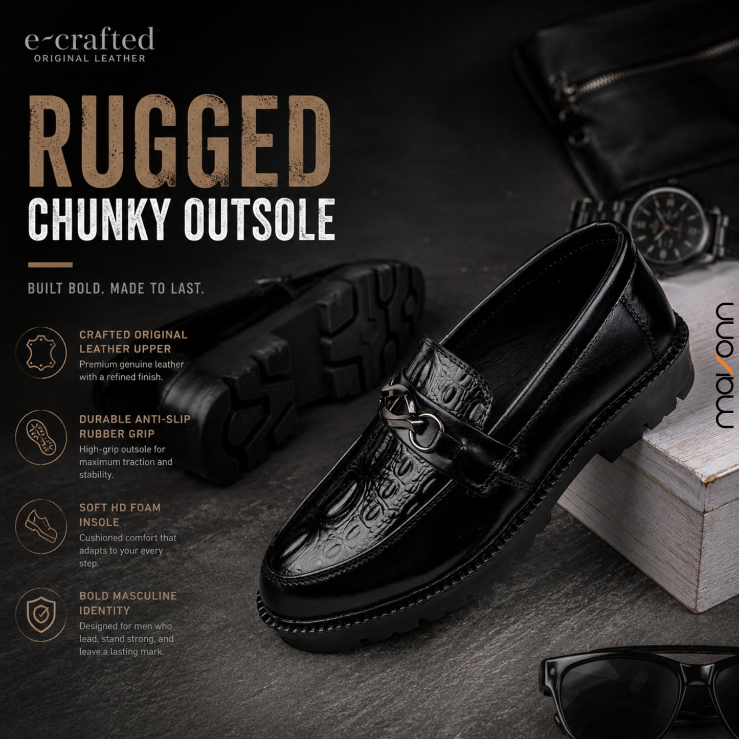 đ Mavonn Prestige Chunky Leather Loafer