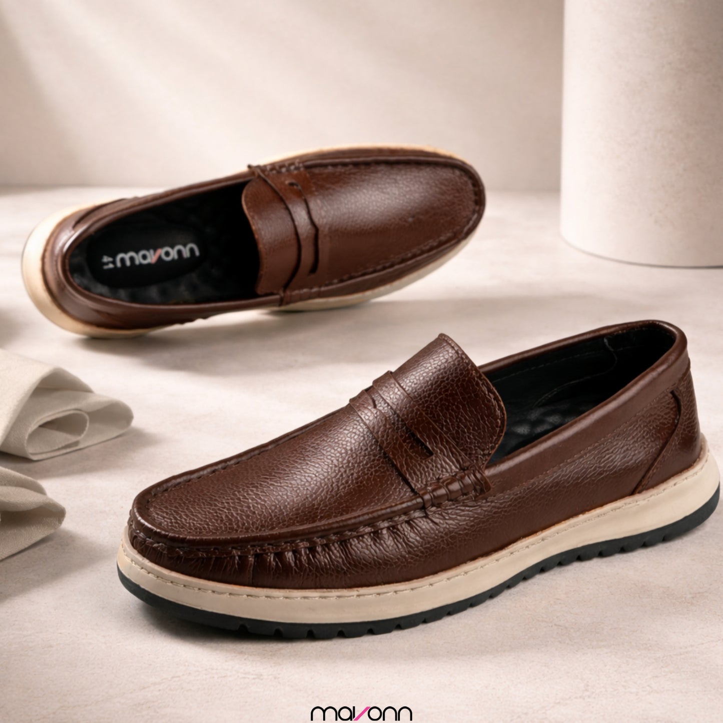 Mavonn RelaxFit Leather Loafer EVA Sole