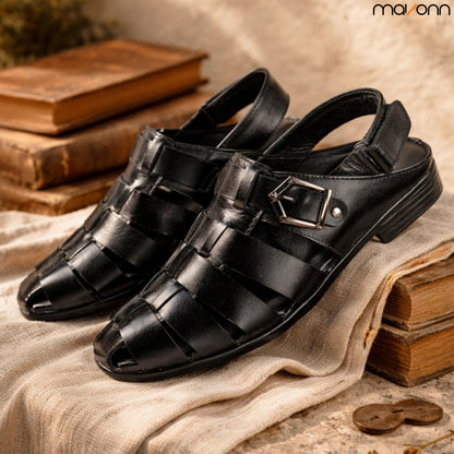 👞 Mavonn Noir Strap Sandal