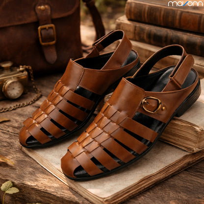 👞 Mavonn Noir Strap Sandal