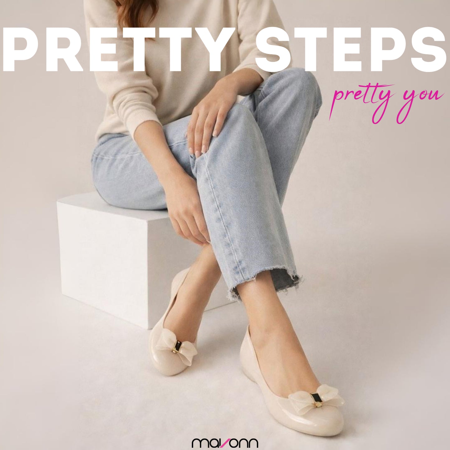 Women Chic Gloss Bow Flats