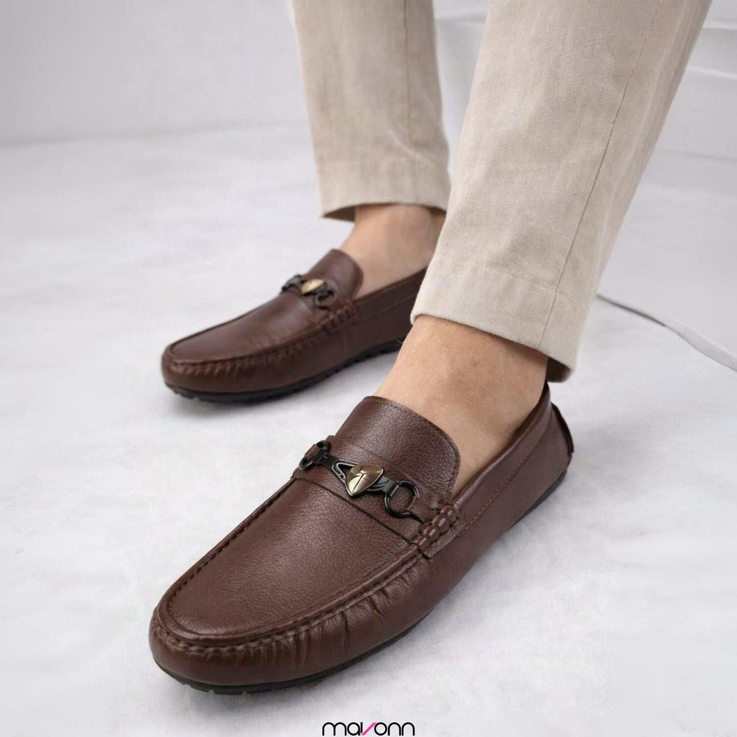 Mavonn RelaxFit Leather Loafer – Buckle Edition