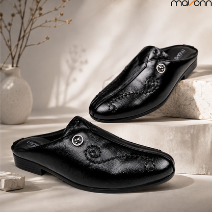🌿 Mavonn Floral Prestige Half Loafer – OG Leather