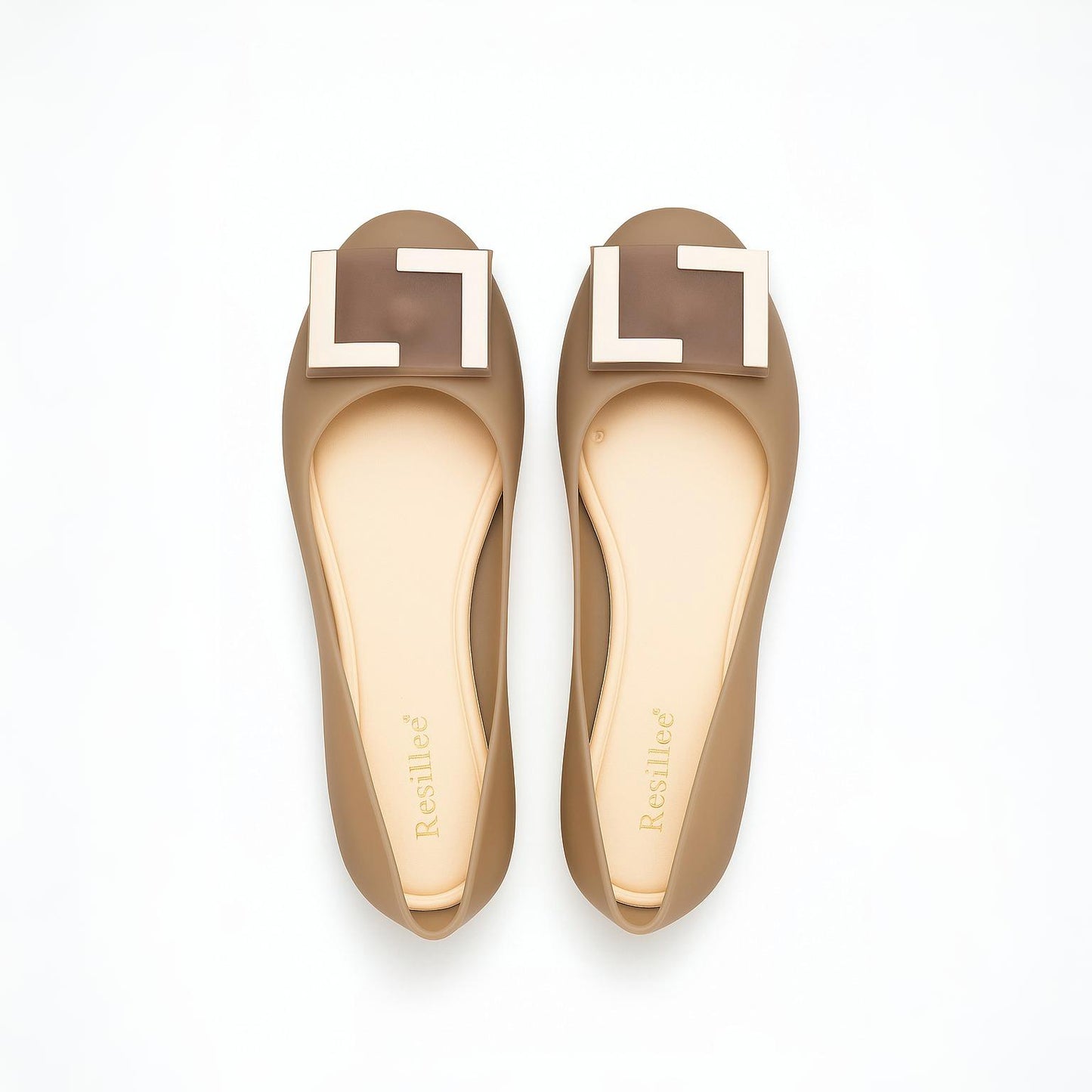 Women Semi-Transparent Buckle Flats