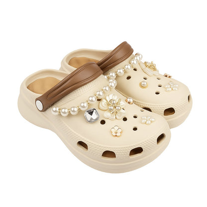 Women Pearl Charm Crocs