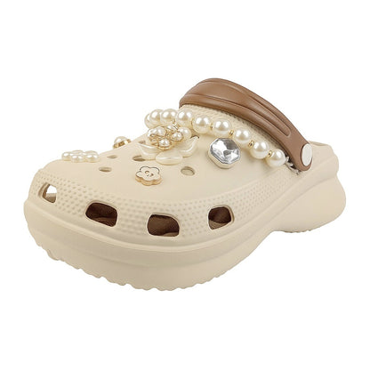 Women Pearl Charm Crocs