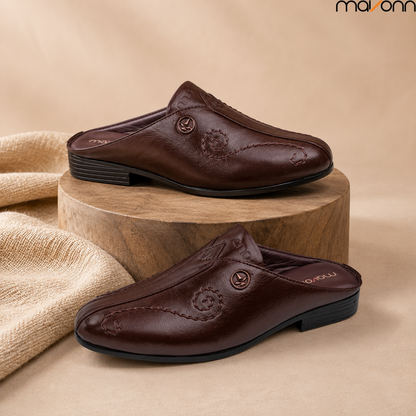 🌿 Mavonn Floral Prestige Half Loafer – OG Leather