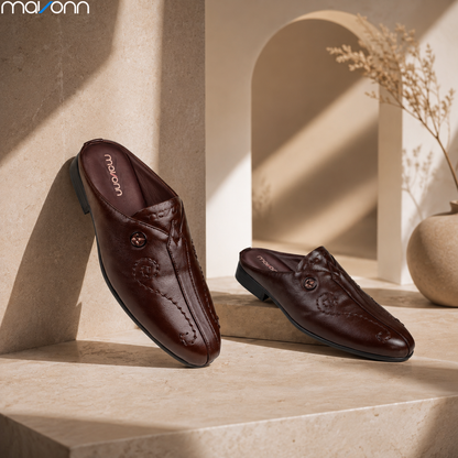 🌿 Mavonn Floral Prestige Half Loafer – OG Leather