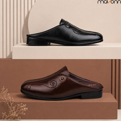 🌿 Mavonn Floral Prestige Half Loafer – OG Leather