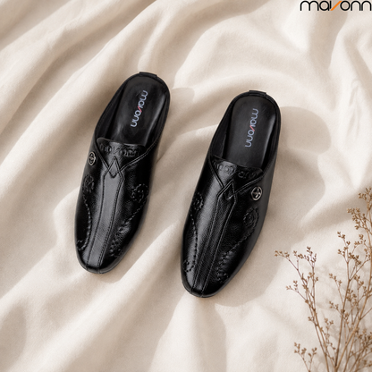 🌿 Mavonn Floral Prestige Half Loafer – OG Leather