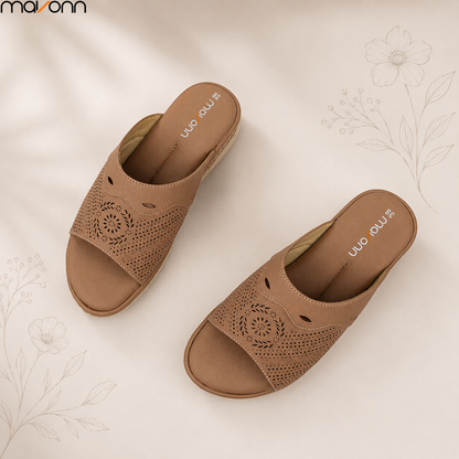 🌸 Mavonn Floral Comfort Wedge Sandal