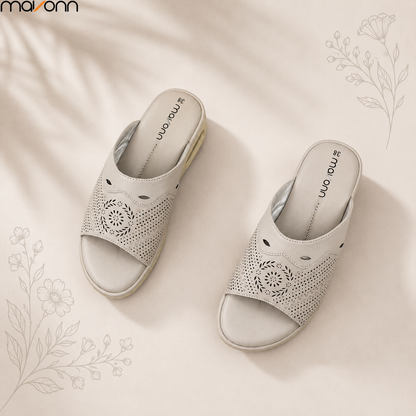 🌸 Mavonn Floral Comfort Wedge Sandal