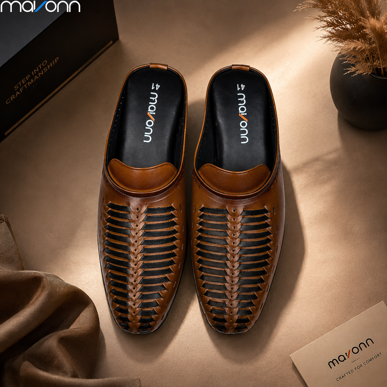 👞 Mavonn Elite Woven Half Loafer