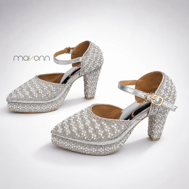 👠 Mavonn Bridal Crystal Heels