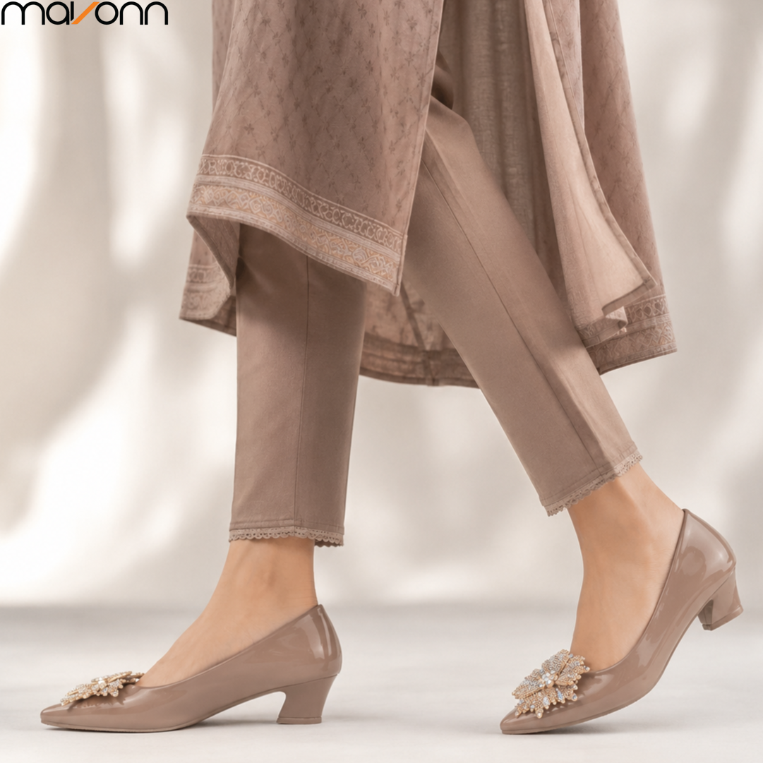 👠 Mavonn Crystal Bloom Semi Heel
