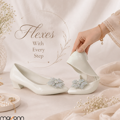 👠 Mavonn Crystal Bloom Semi Heel