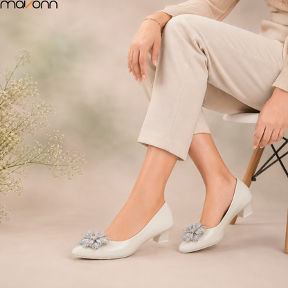 👠 Mavonn Crystal Bloom Semi Heel