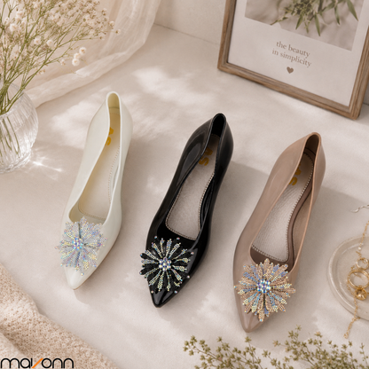 👠 Mavonn Crystal Bloom Semi Heel