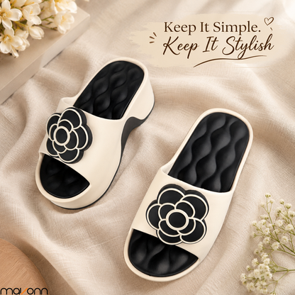 🌸 Mavonn Floral Comfort Wedge Sandal