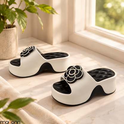 🌸 Mavonn Floral Comfort Wedge Sandal