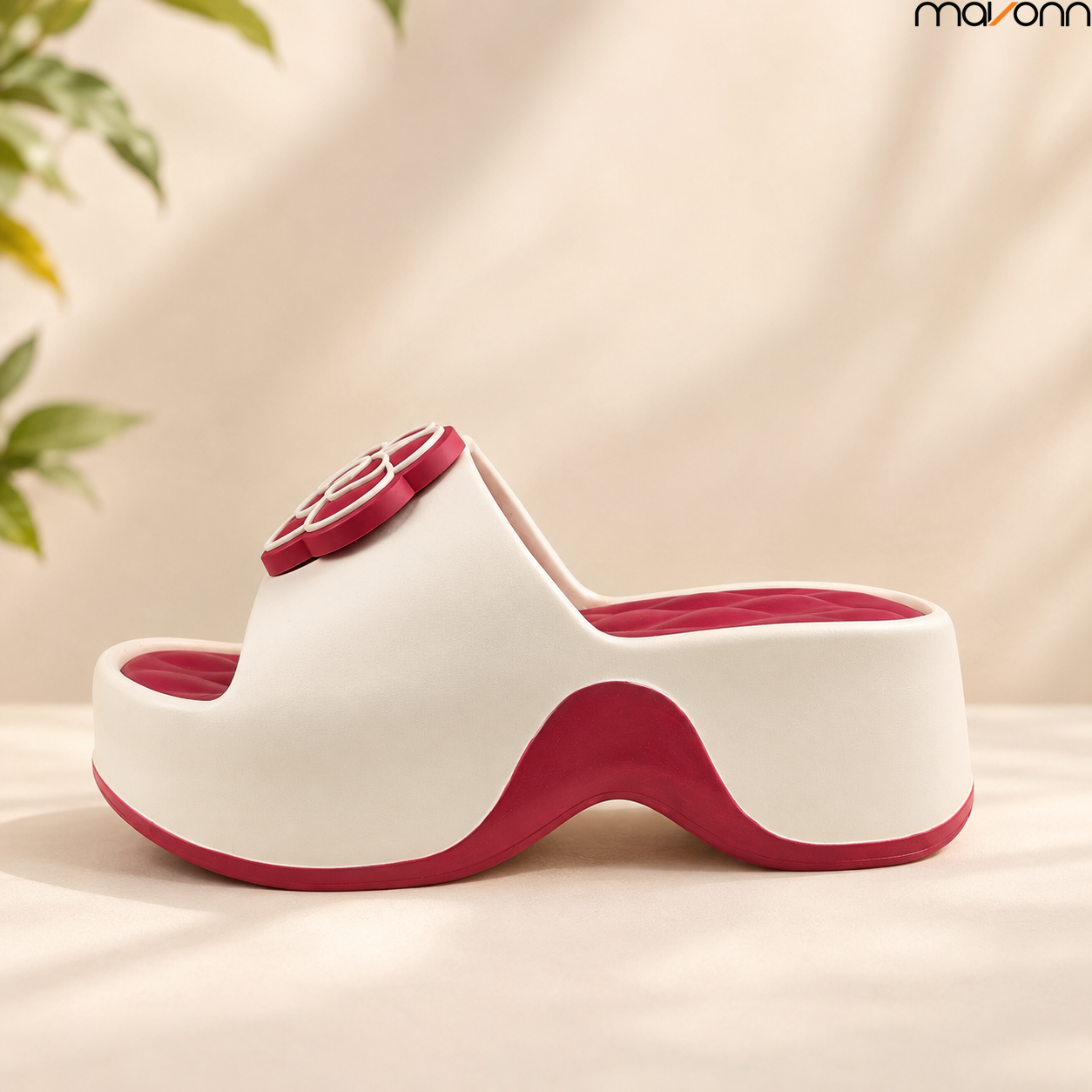 🌸 Mavonn Floral Comfort Wedge Sandal