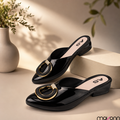 Mavonn Velvet Noir Mule 🖤🤎