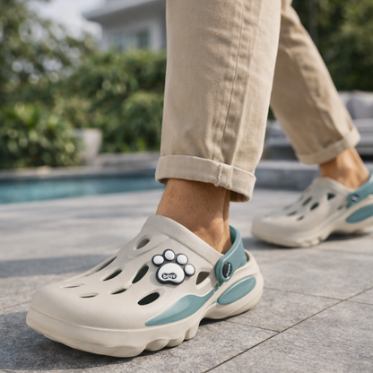 Boys Urban Flex Clog Grey Blue Edition 🎨