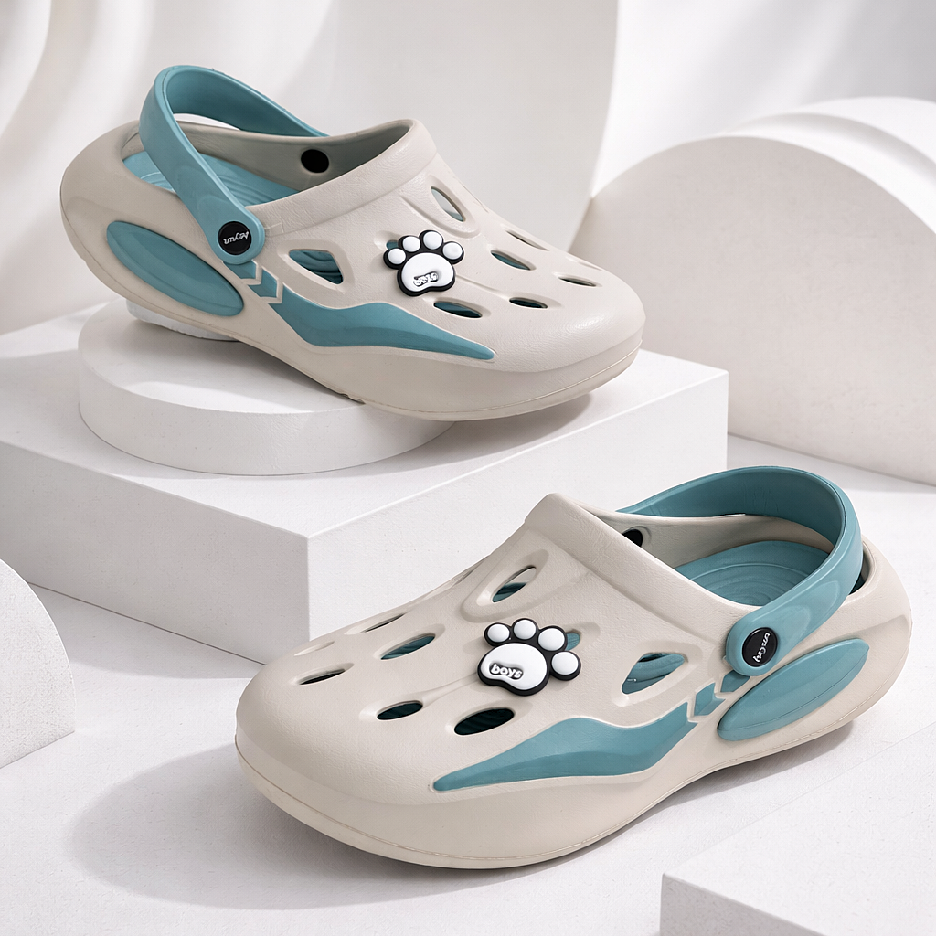 Boys Urban Flex Clog Grey Blue Edition 🎨