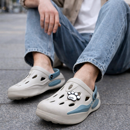 Boys Urban Flex Clog Grey Blue Edition 🎨