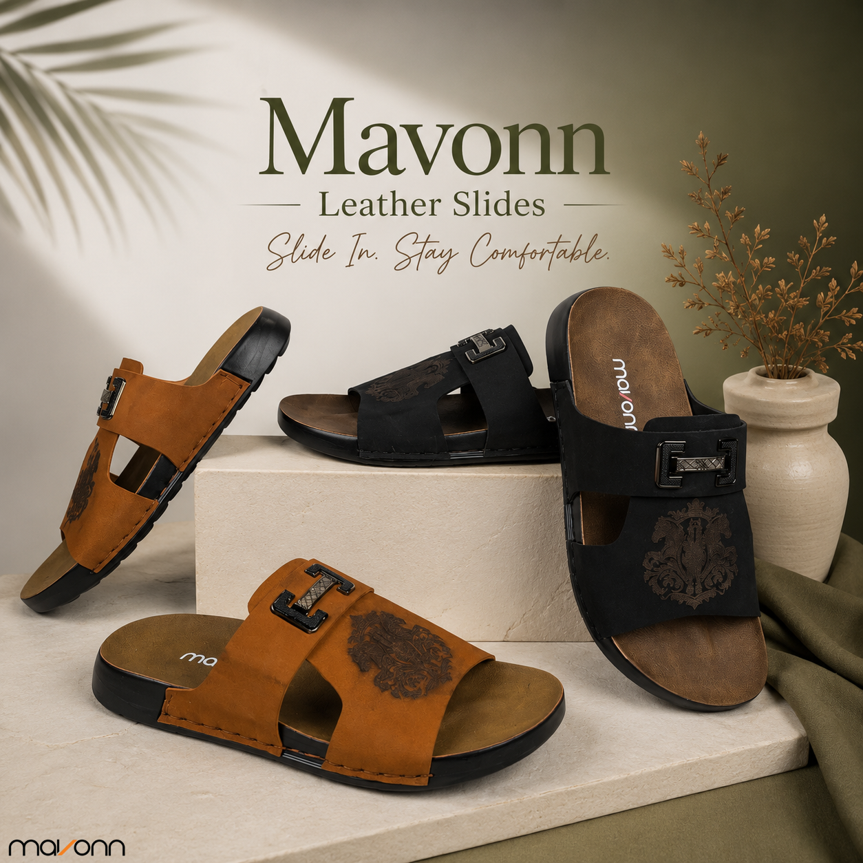 👞 Mavonn Regal Crest Slides