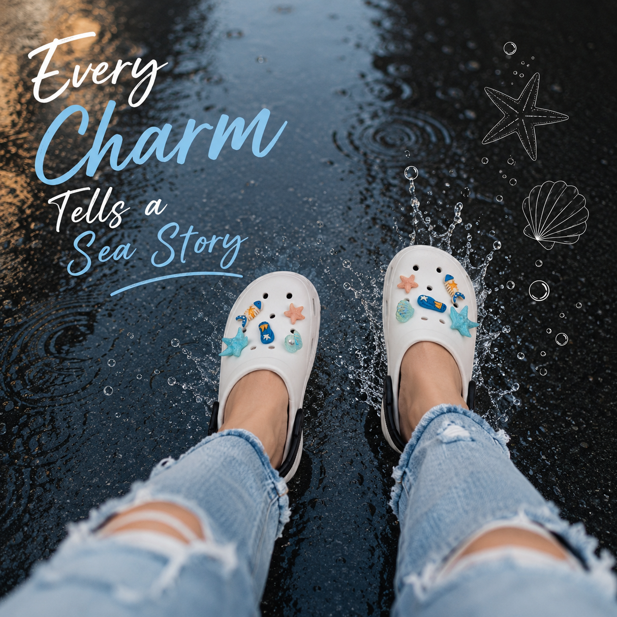 👟 Mavonn Aqua Charm Clog 🌊✨