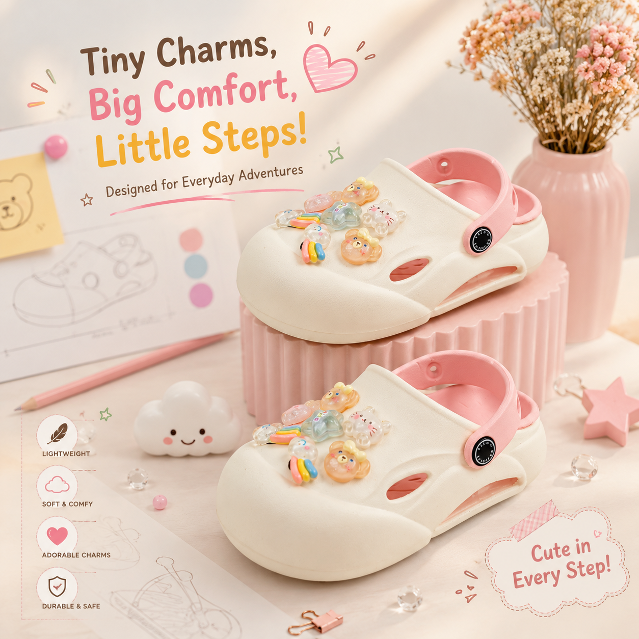 🧸 Mavonn Kids Teddy Dream Clog ✨