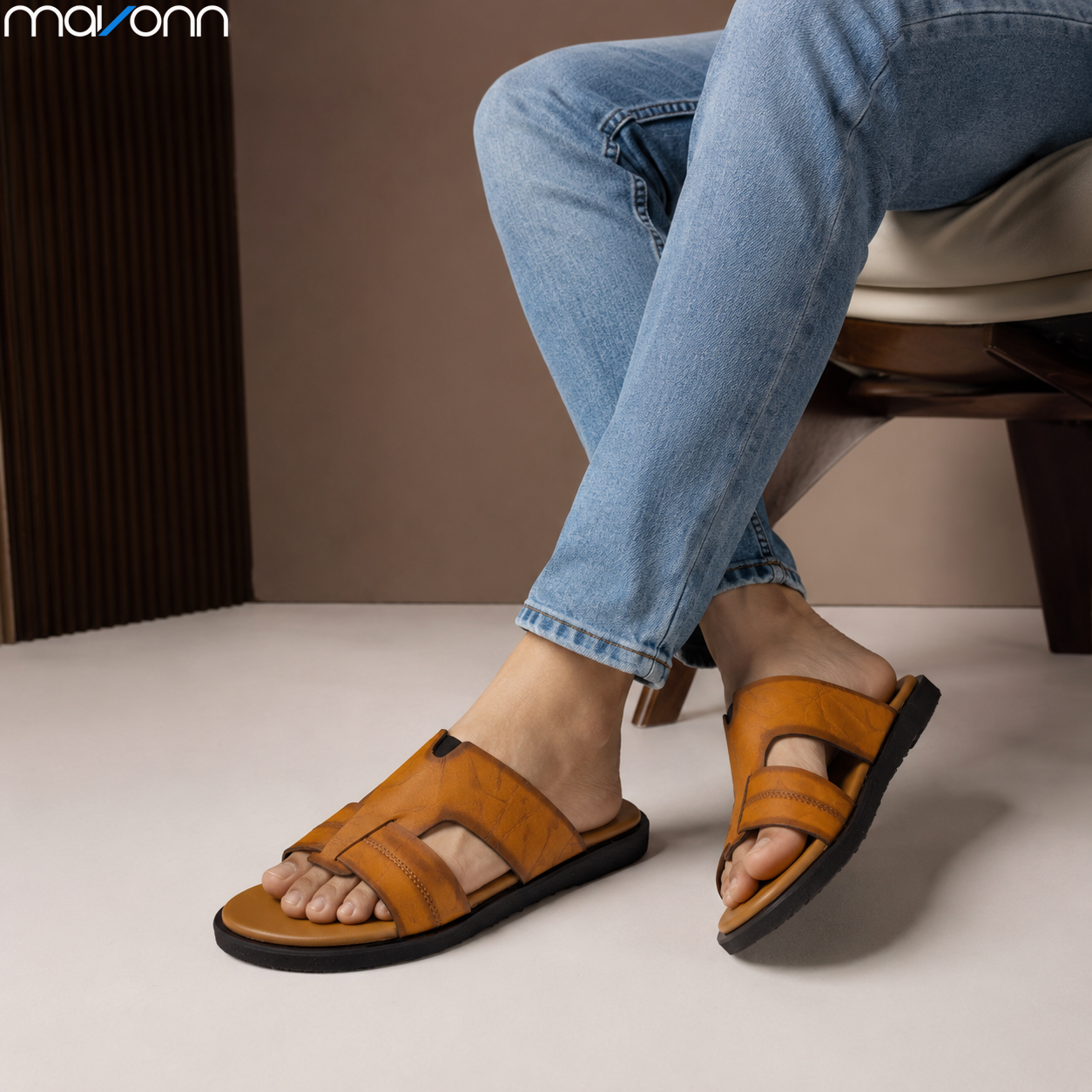 👞 Mavonn Heritage Drift Slide – OG Leather✨