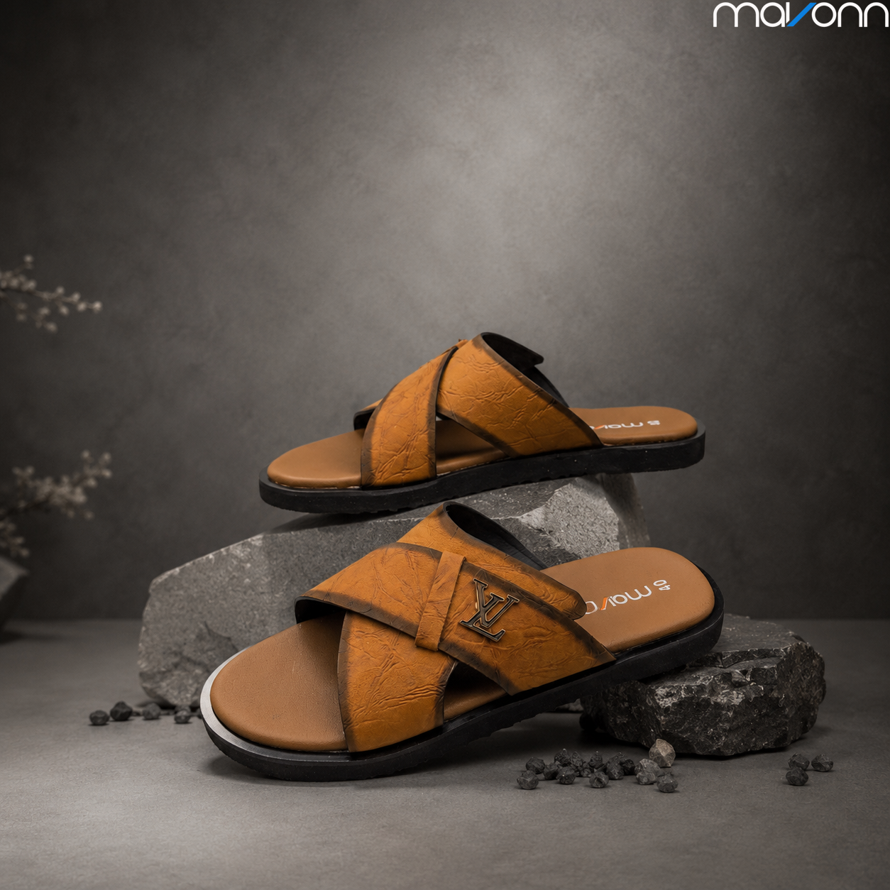 👞 Mavonn Heritage Cross Slide – OG Leather ✨