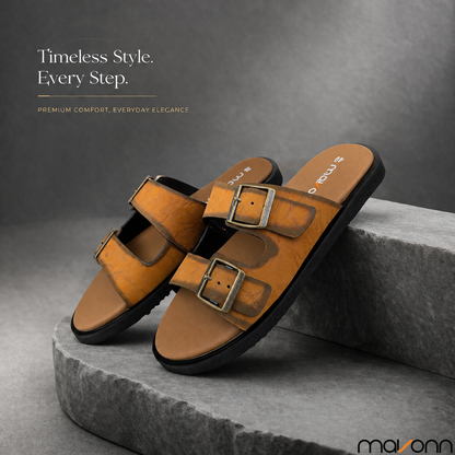 👞 Mavonn Heritage Buckle Slide – OG Leather