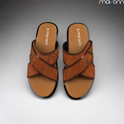 👞 Mavonn Heritage Cross Slide – OG Leather ✨