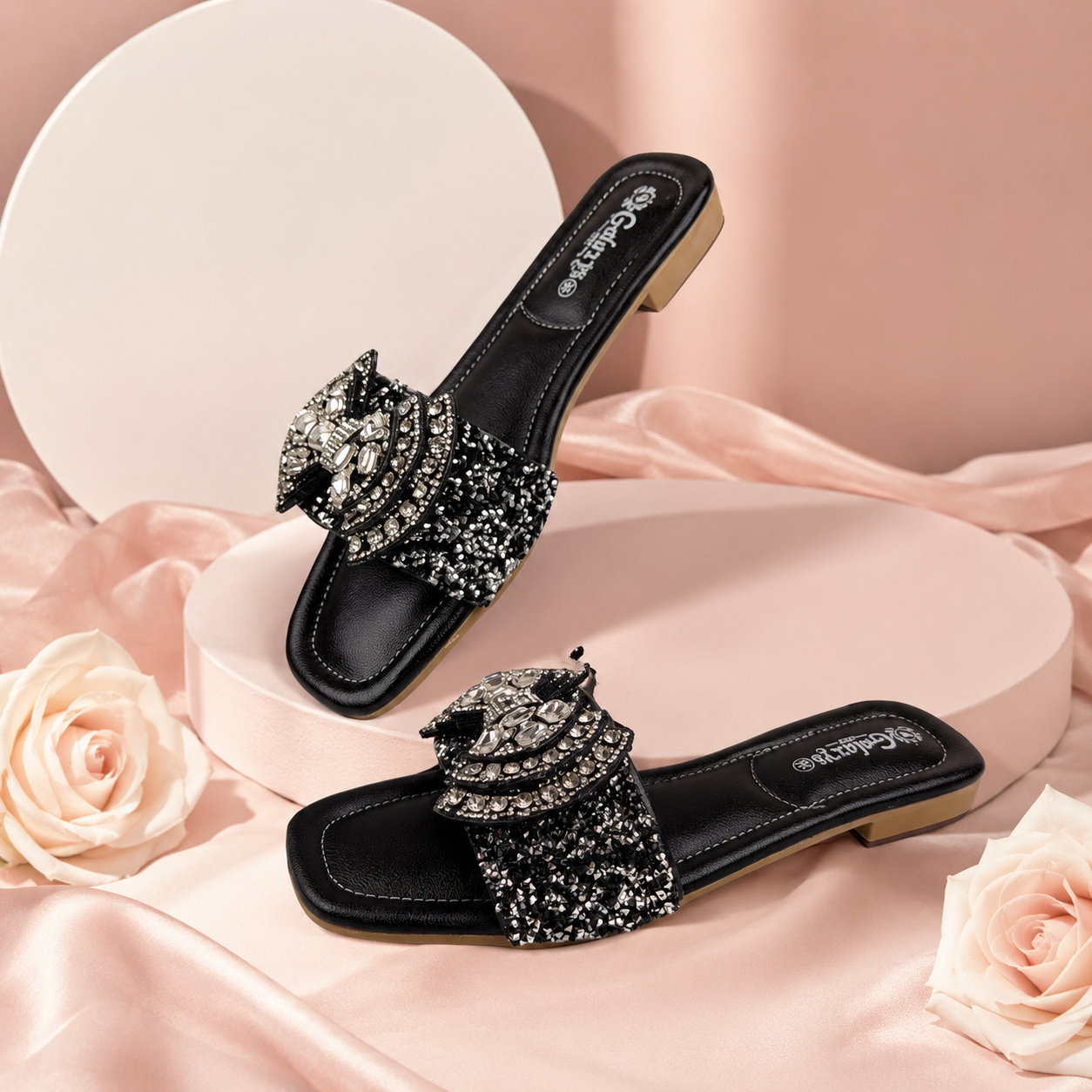 👡 Mavonn Crystal Rosé Slide