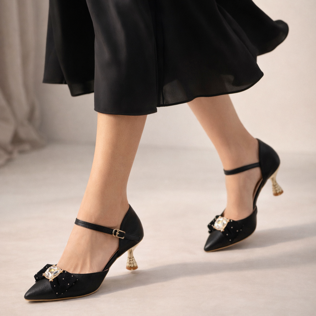 Mavonn Blush Bow Heel 🌸