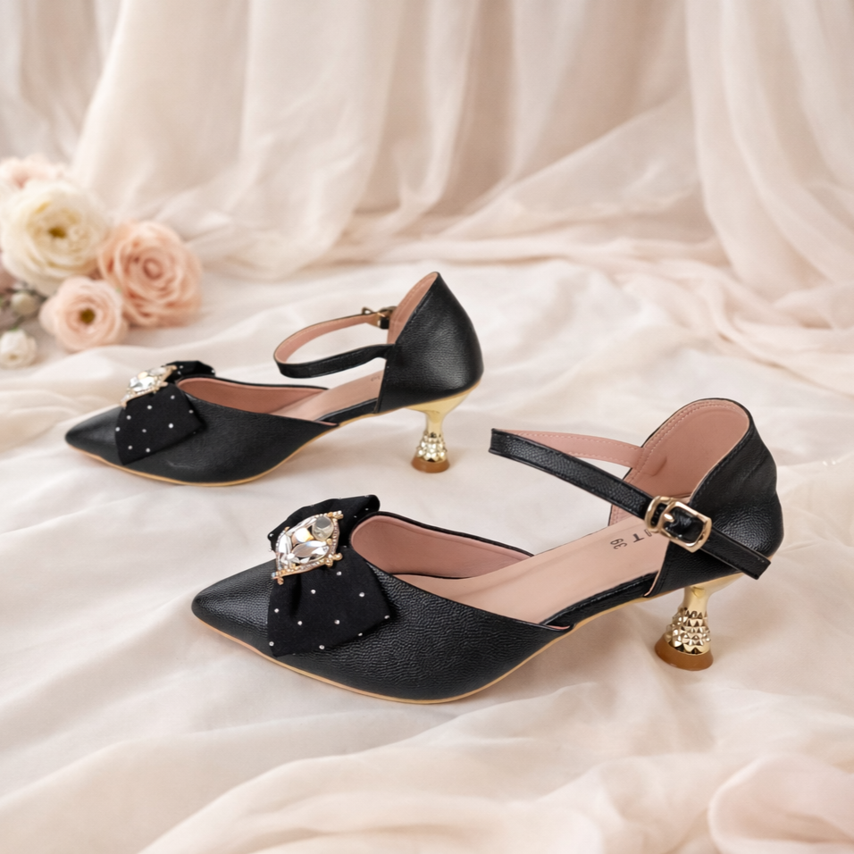 Mavonn Blush Bow Heel 🌸