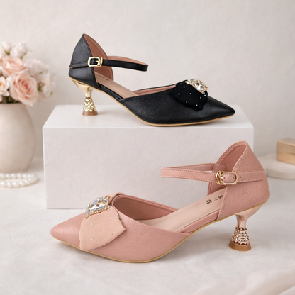 Mavonn Blush Bow Heel 🌸