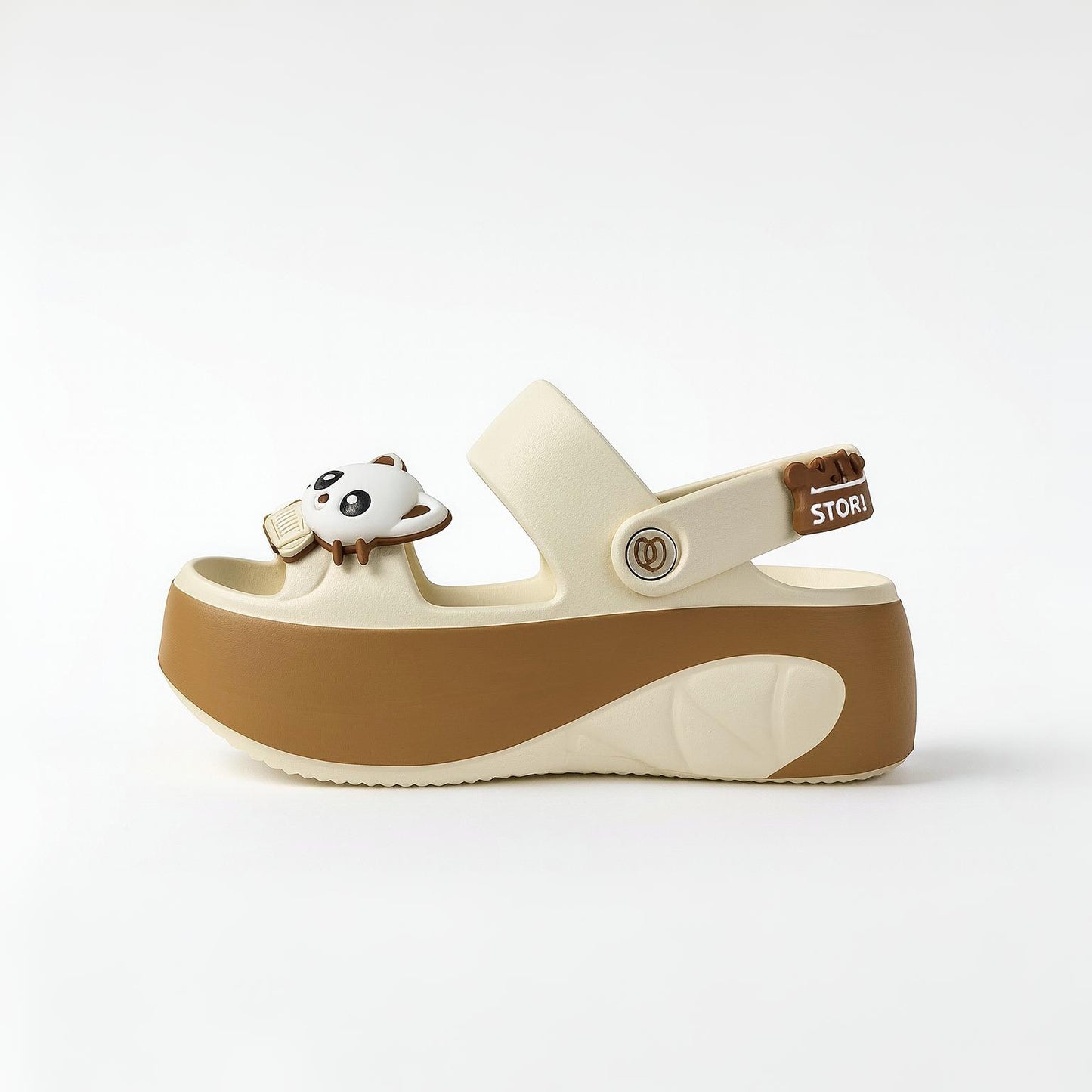 Women Cute Cat Platform Slides