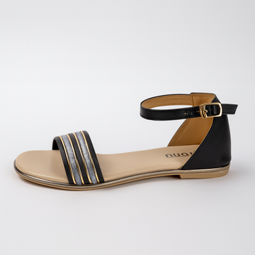 Women Chic Sparkle Strap Flats