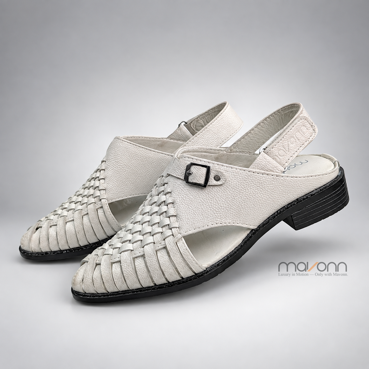 👞 Mavonn Prestige Belt Crafted – White Edition