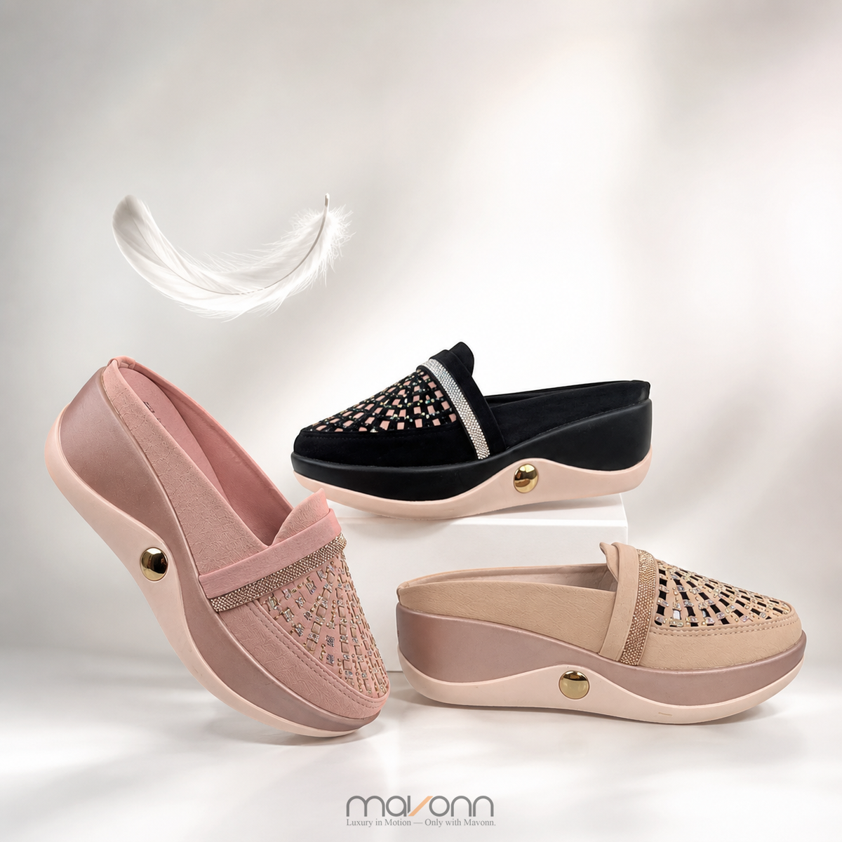 🌸 Mavonn RoseLift Comfort Wedge