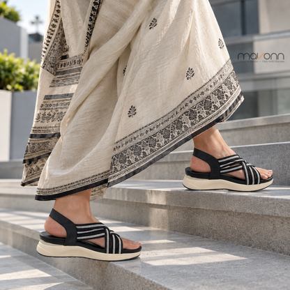 👡 Mavonn Stretch Crossline Wedge