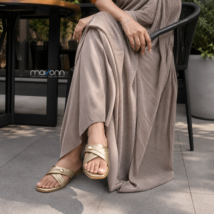 👡 Mavonn Cross Pearl Flats