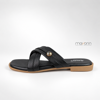 👡 Mavonn Cross Pearl Flats