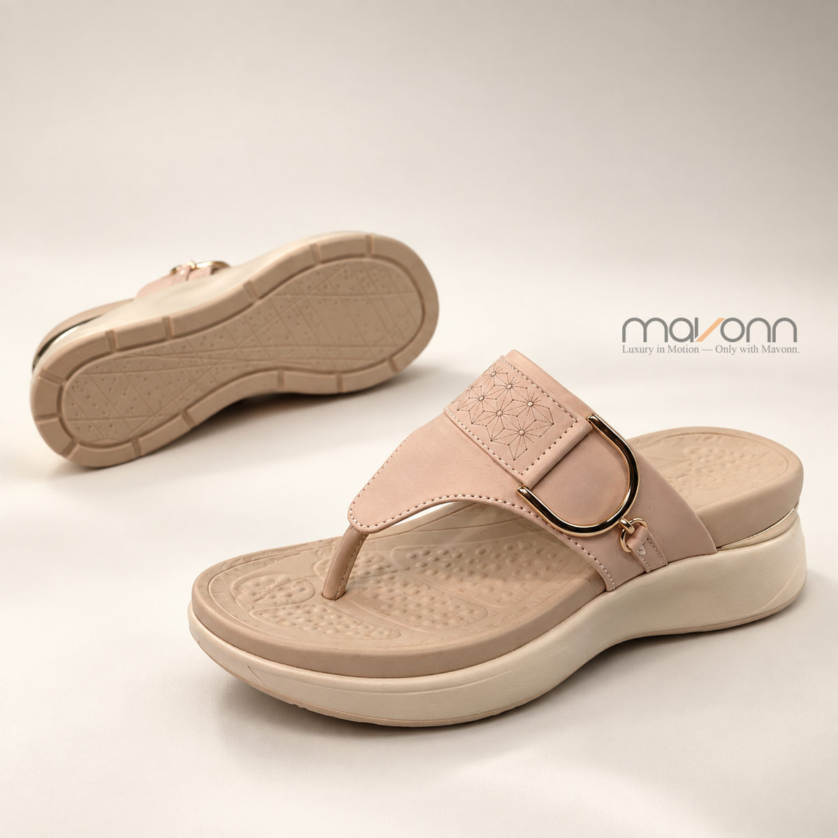 👡 Mavonn Royal Buckle Wedge