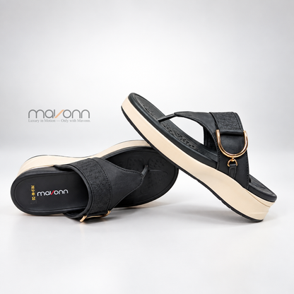 👡 Mavonn Royal Buckle Wedge