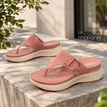 👡 Mavonn Royal Buckle Wedge